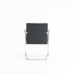 2010s Walter Knoll George Cantilever Stacking Chairs designed by EOOS in Black Leather