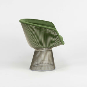 SOLD 2020 Warren Platner for Knoll International Green Chenille Fabric Lounge Chair