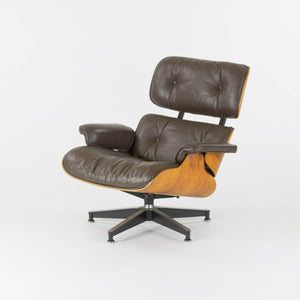 SOLD 1980s Herman Miller Eames Lounge Chair and Ottoman 670 and 671 Brown Leather