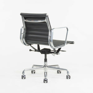 SOLD 2010s Herman Miller Eames Aluminum Group Management Desk Chair in Black Leather