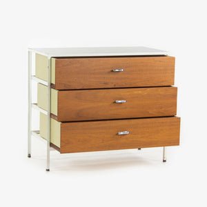 SOLD 1950s George Nelson for Herman Miller Walnut Laminate Steel Frame Series Dresser
