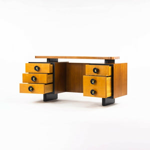 SOLD 1940s Gilbert Rohde for Herman Miller Double Pedestal Vanity / Desk Refinished