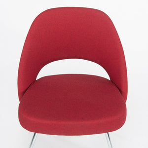 SOLD Red Fabric Eero Saarinen for Knoll 2020 Executive Side Chair with Chrome Legs