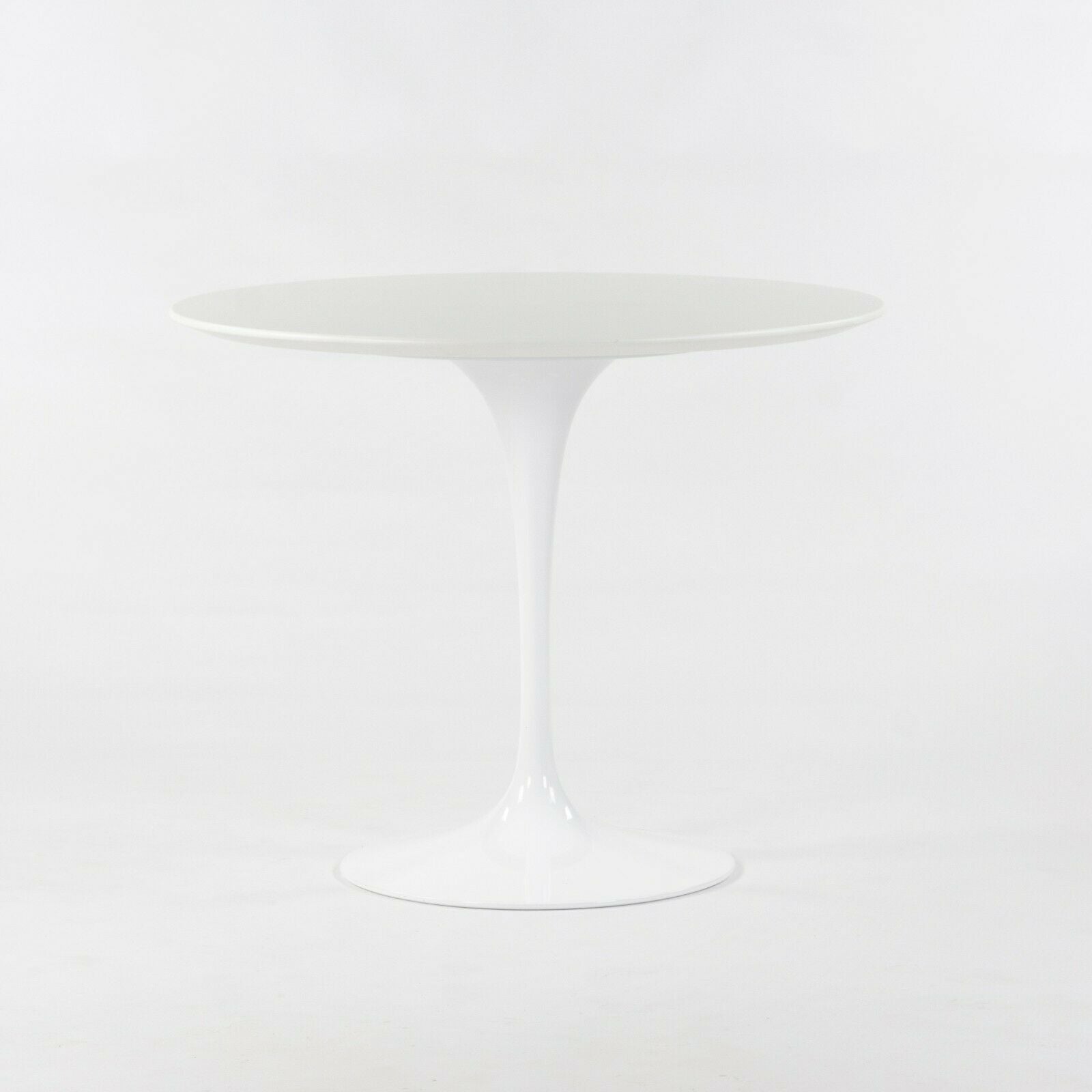 SOLD 2020 Eero Saarinen for Knoll Studio 35 Inch White Laminate Round Dining Table