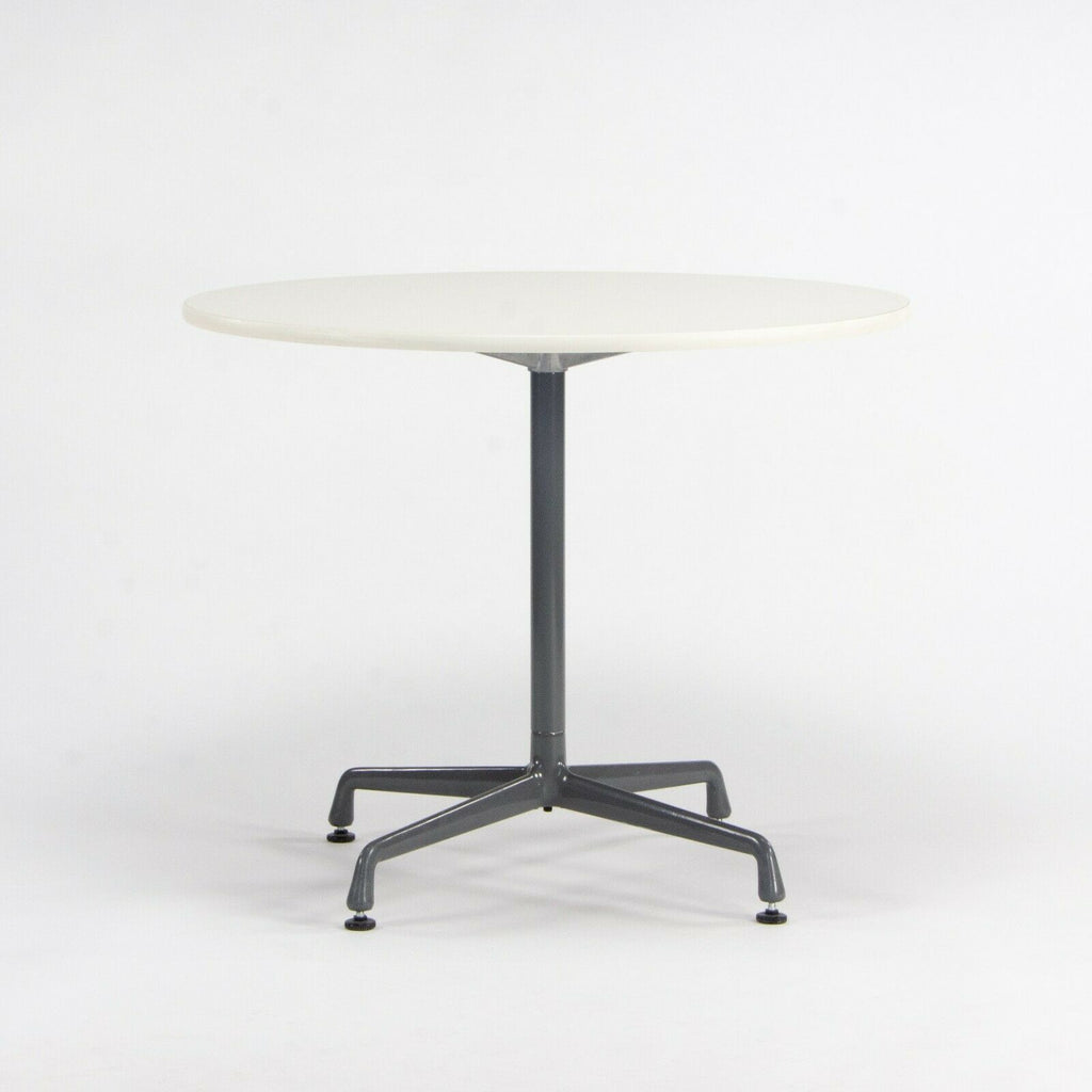 SOLD 2002 Herman Miller Eames Aluminum Group Cafe Dining Table w/ Gray Contract Base