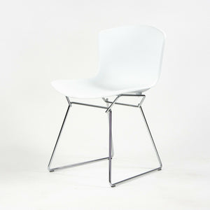 SOLD Harry Bertoia for Knoll Studio Molded Side Shell Chair Plastic with Chrome Base White