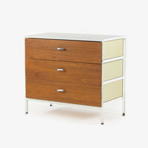 SOLD 1950s George Nelson for Herman Miller Walnut Laminate Steel Frame Series Dresser