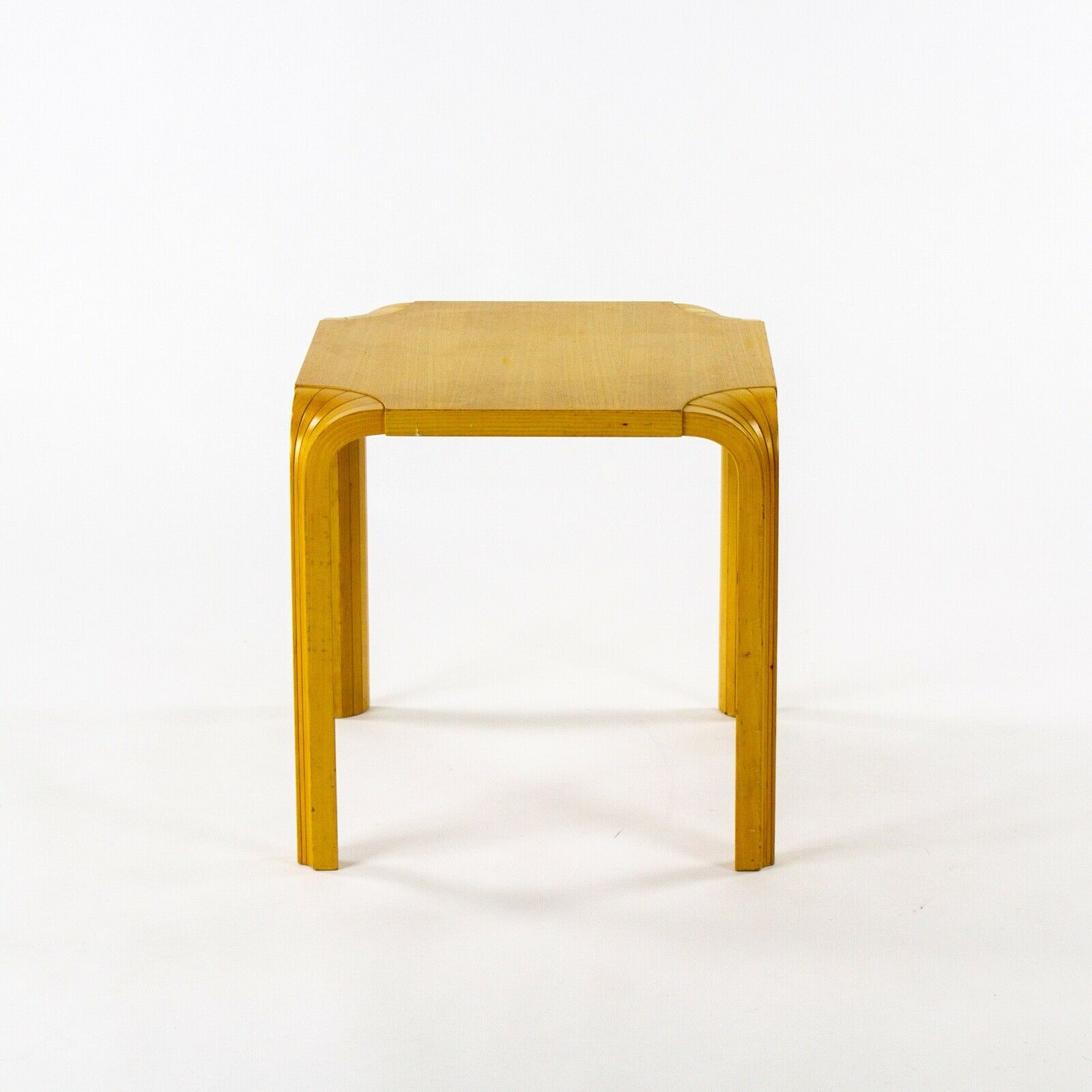 SOLD 1950s Alvar Aalto Square Fan Leg Side End Table Artek Finmar Finsven Finland