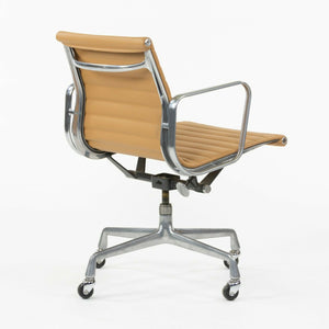 SOLD Herman Miller Eames Aluminum Group Management Desk Chair Tan Leather