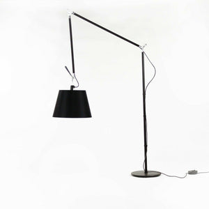 2018 Artemide Tolomeo Mega Floor Lamp in Black w/ Blk Shade by Michele De Lucchi
