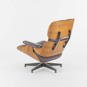 SOLD 1980s Herman Miller Eames Lounge Chair and Ottoman 670 and 671 Purple Leather
