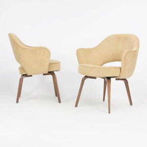 SOLD Eero Saarinen for Knoll 2020 Executive Arm Chair with Tan Suede & Wood Legs