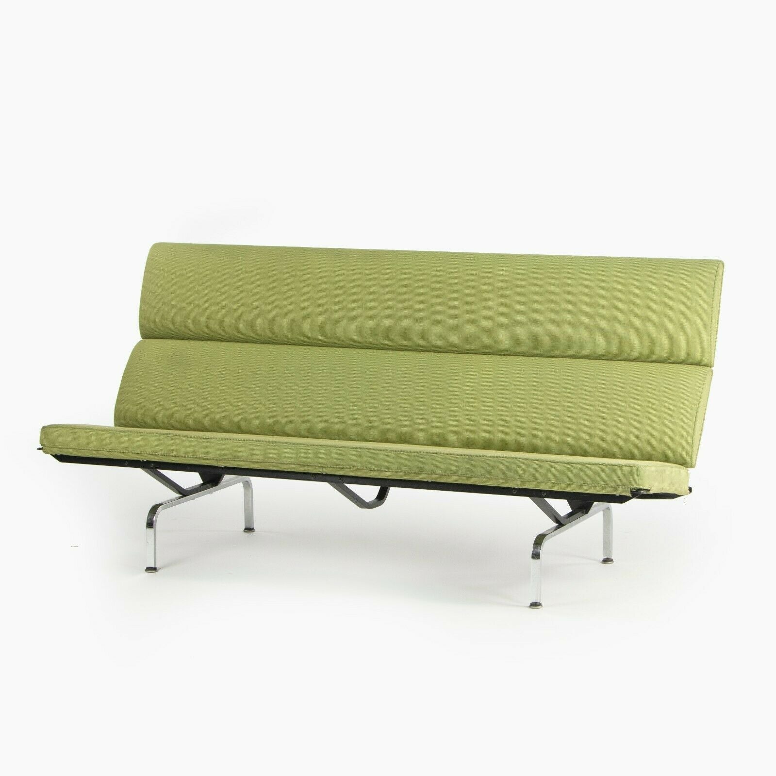 SOLD 2006 Herman Miller by Ray and Charles Eames Sofa Compact Green Fabric Upholstery