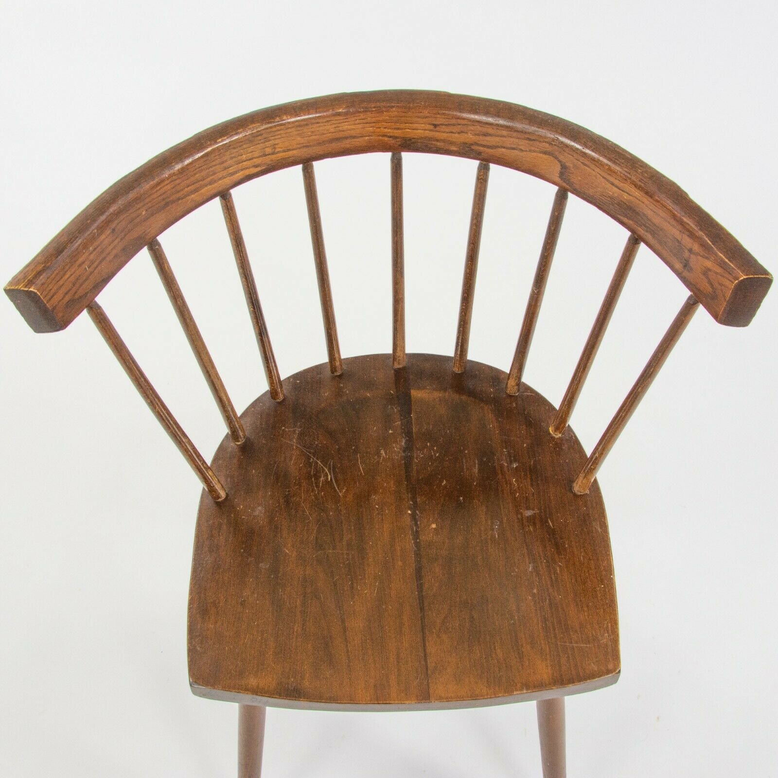 SOLD 1947 Pair of George Nakashima for Knoll N19 Straight Chairs with Dark Walnut Finish