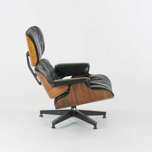 SOLD 1956 Holy Grail Herman Miller Eames Lounge Chair with Swivel Ottoman + Boot Glides + 3 Hole Arms