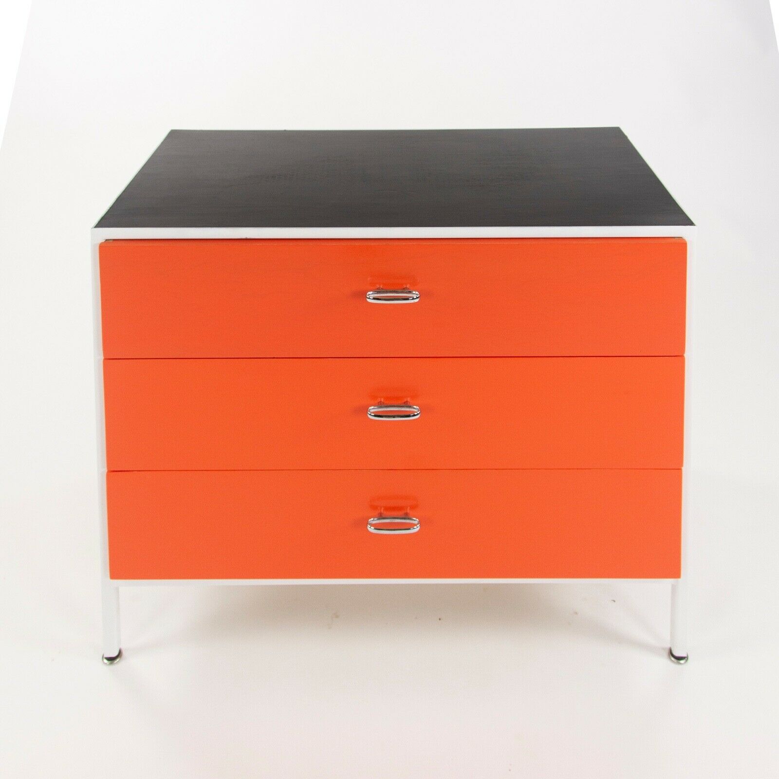 SOLD 1950s George Nelson for Herman Miller Steel Frame Case Series Orange Dresser