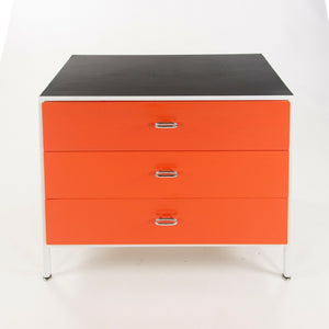 SOLD 1950s George Nelson for Herman Miller Steel Frame Case Series Orange Dresser