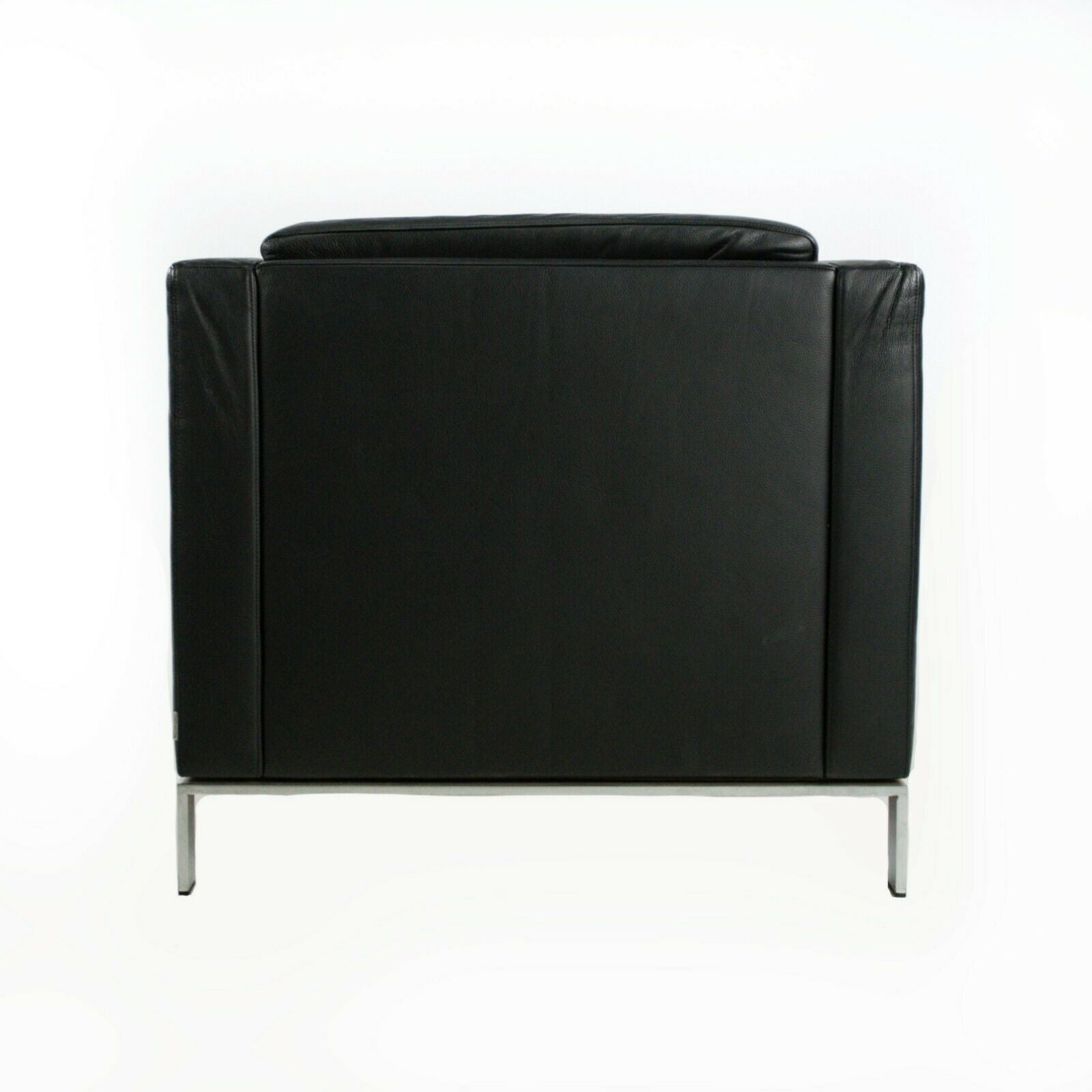 2010s Lord Norman Foster for Walter Knoll Model 500 Black Leather Arm Lounge Chair