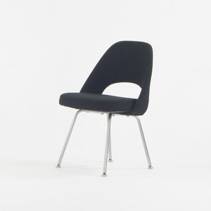 SOLD 1960s Eero Saarinen for Knoll Armless Executive Side Chair w/ Tubular Legs Black
