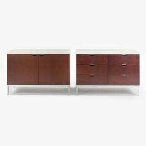 1970s Florence Knoll International 6 Drawer Credenza Dresser Cabinet with Marble Top
