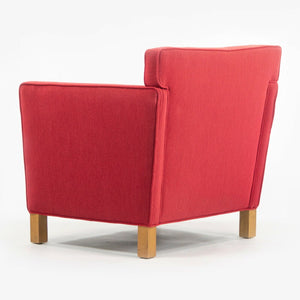 SOLD 2007 Pair Original Knoll Mies Van Der Rohe Krefeld Lounge Chair Red Fabric