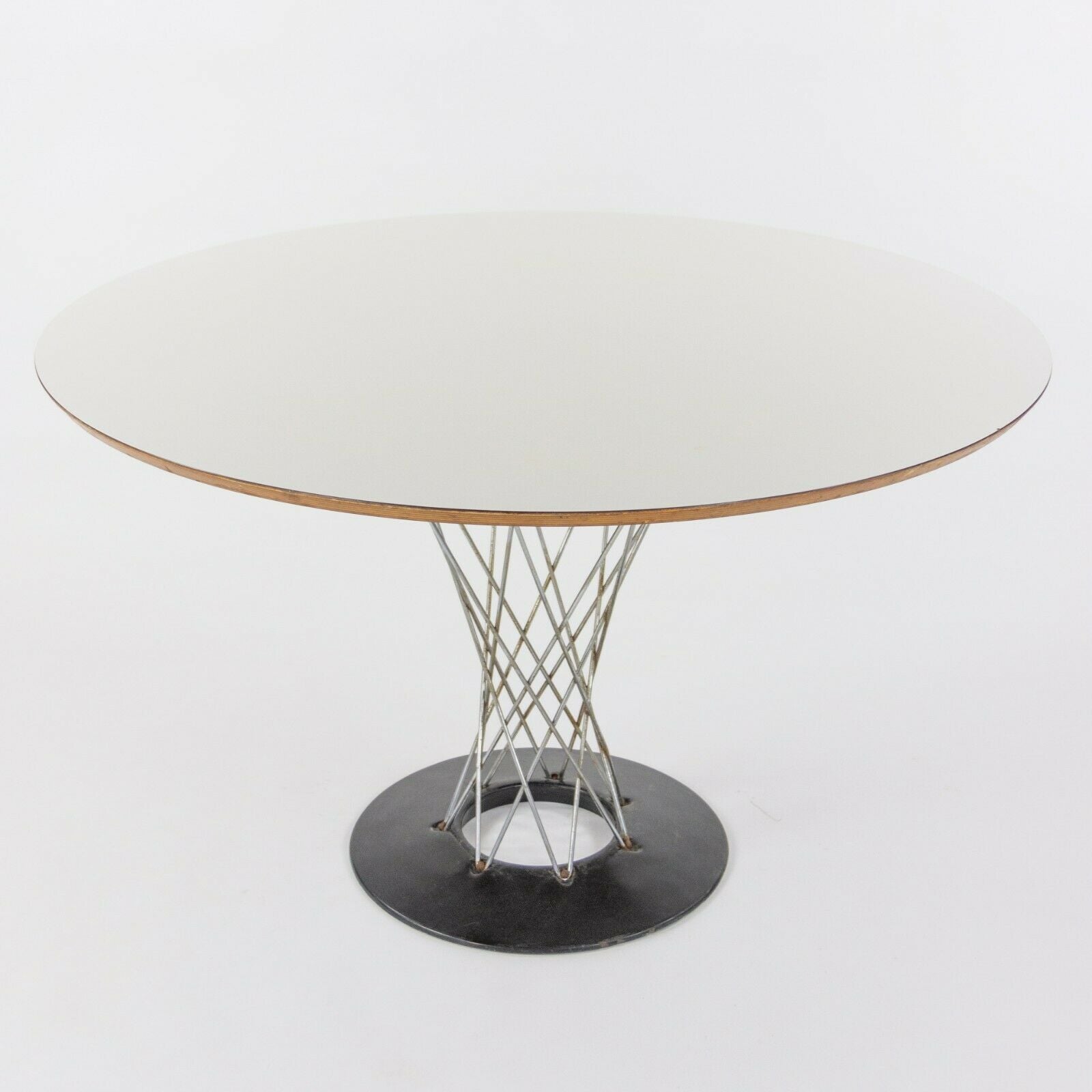 SOLD 1960s Isamu Noguchi for Knoll Associates Cyclone Dining Table White Laminate 48"