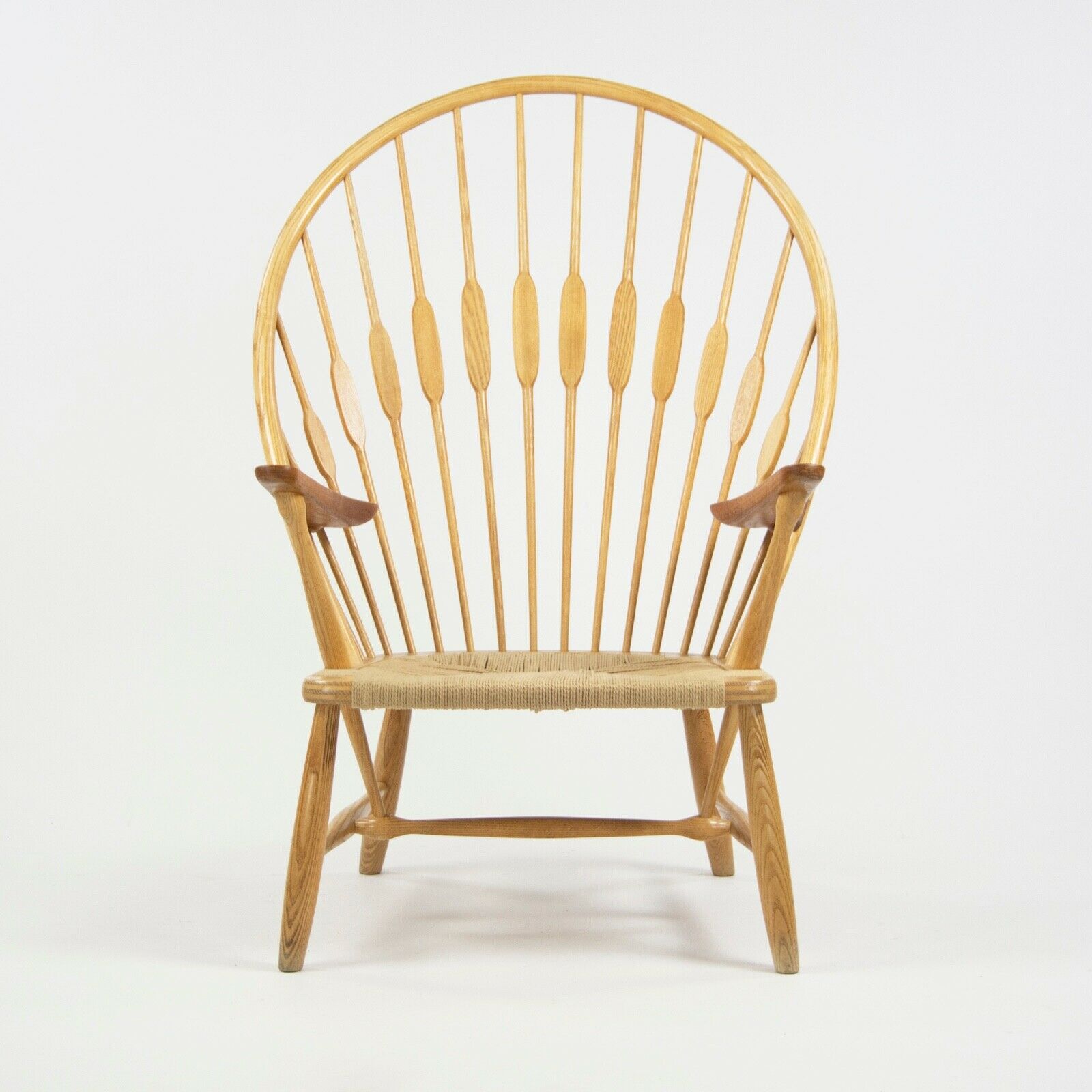 SOLD 1960s Hans Wegner Peacock Chair for Johannes Hansen of Denmark Ash & Teak Knoll