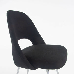 SOLD 1960s Eero Saarinen for Knoll Armless Executive Side Chair w/ Tubular Legs Black