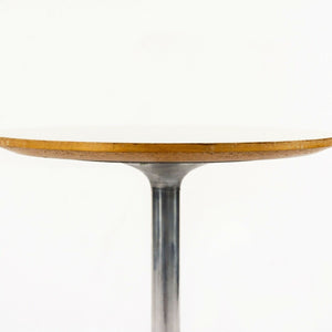 SOLD 1980 George Nelson for Herman Miller Swag Leg Side Table with White Laminate Top