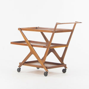 SOLD 1950s Italian Modern Cesare Lacca Bar Cart Serving Tea 3-Tier Walnut Ico Parisi