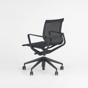 SOLD 2018 Vitra Physix Rolling Desk Chair by Alberta Meda Black Mesh Sets Available