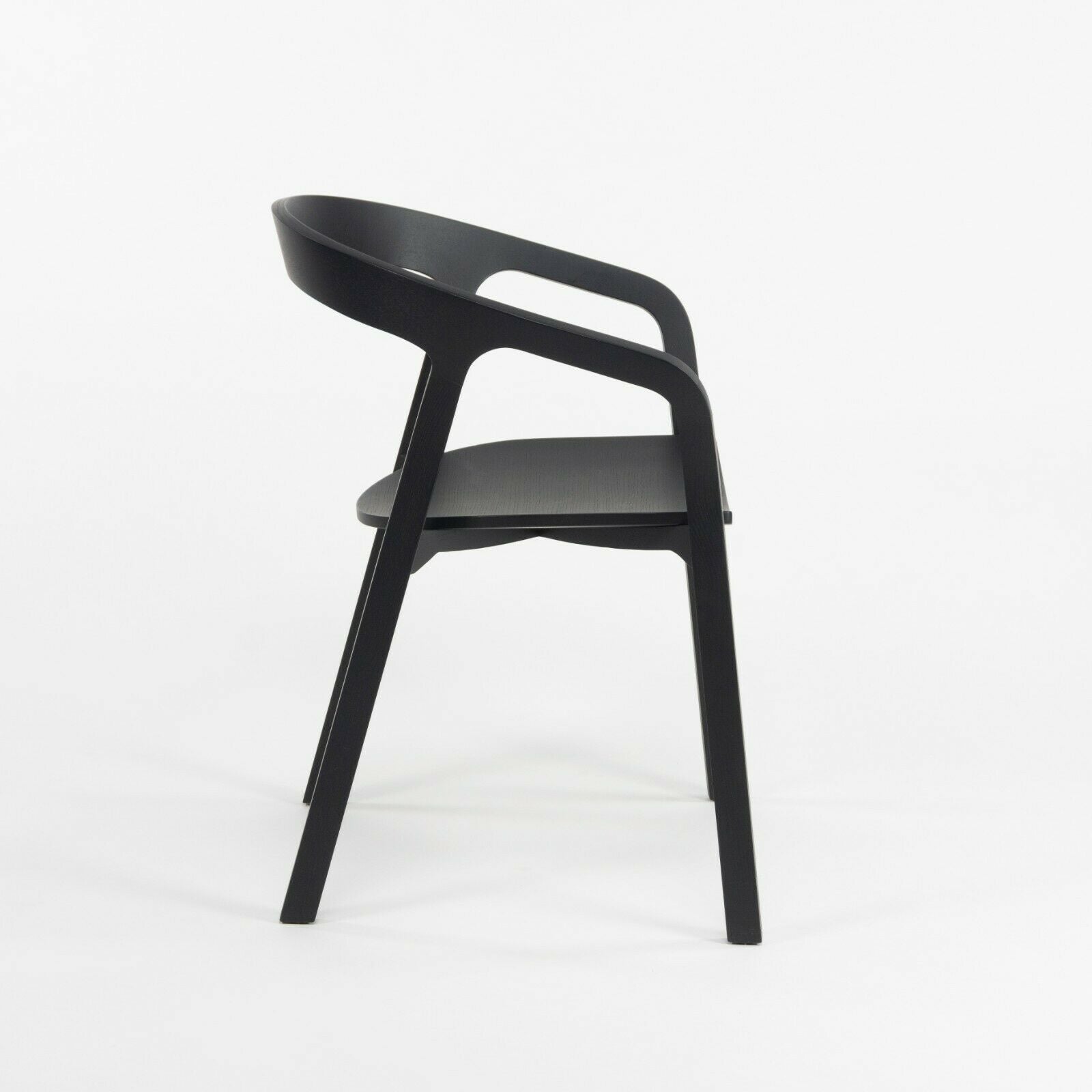 SOLD Pair Nitzan Cohen for Mattiazzi He Said/She Said MC1 Chairs Solid Black Ash Wood