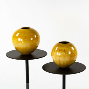 1980s Philip Moulthrop Ash Leaf Maple Turned and Lacquered Wooden Bowl Sculpture