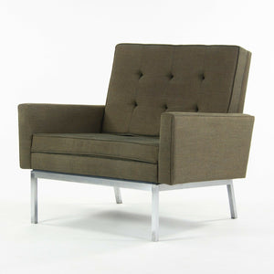 SOLD Florence Knoll Vintage 65A Upholstered Lounge Armchair w/ Fabric and Chrome Legs