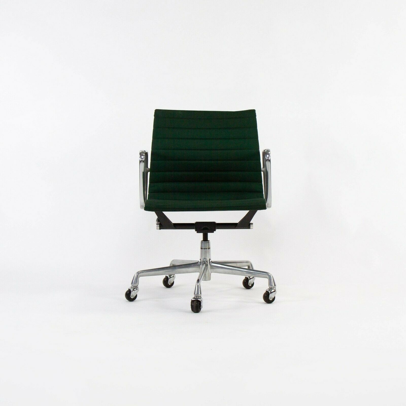 SOLD 1990 Herman Miller Eames Aluminum Group Management Desk Chair in Green Fabric