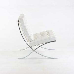SOLD 2020 Mies Van Der Rohe for Knoll Studio Barcelona Chair in White Volo Leather