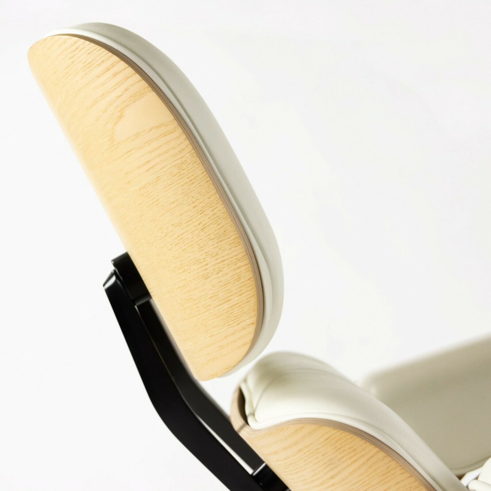 SOLD 2010s Herman Miller Eames Lounge Chair and Ottoman White Pearl White MCL Ash 670