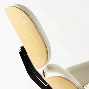 SOLD 2010s Herman Miller Eames Lounge Chair and Ottoman White Pearl White MCL Ash 670