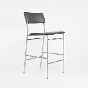 2012 Martin Visser for Spectrum SB07 Counter Height Stool in Leather & Stainless 12 Available