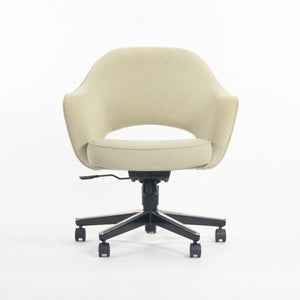 SOLD Eero Saarinen for Knoll Executive Arm Office Desk Chair Off White Boucle