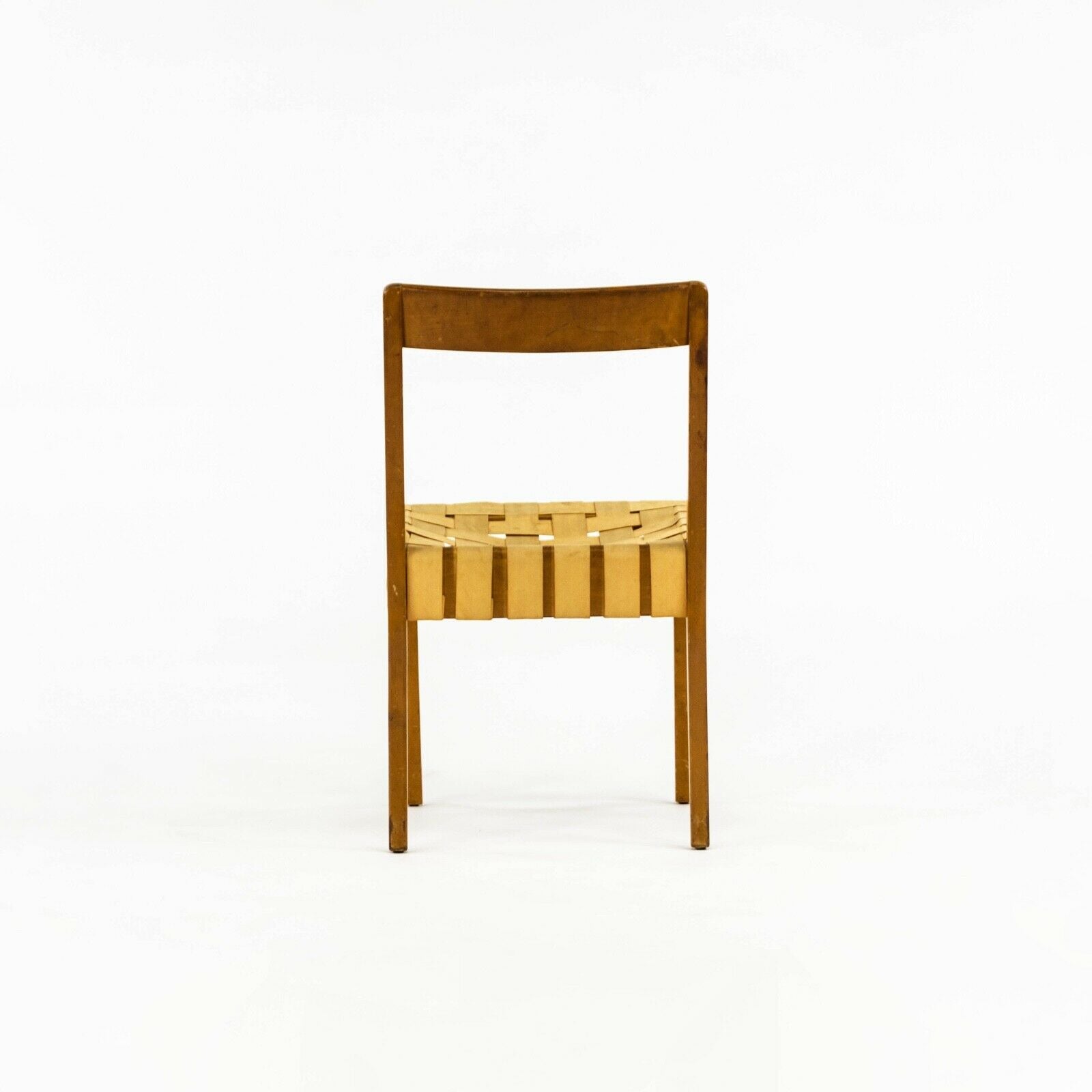 1940s Jens Risom For Knoll Associates 666 WSP Dining Chair with Webbing in Maple