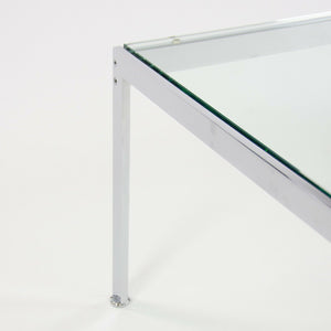 SOLD Geiger Metal Series Coffee Table, Chromed Steel and Glass Top 48" x 24"
