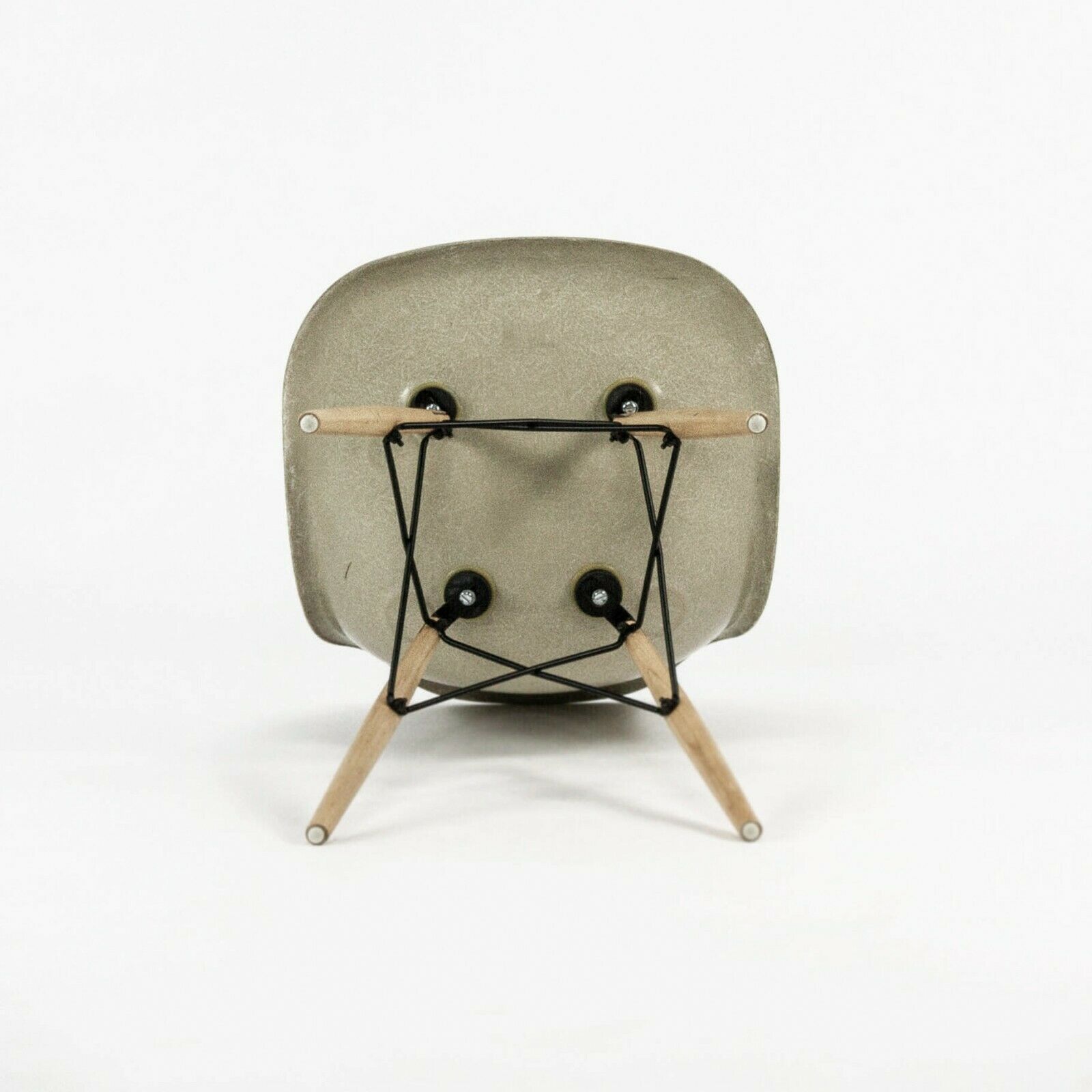 SOLD 2010s Eames Modernica Case Study Celery Fiberglass Side Shell Chair with Dowel Base