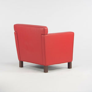 C. 2009 Pair of Mies Van Der Rohe Knoll Krefeld Lounge Chairs in Red Leather