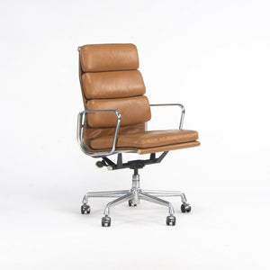 SOLD 2003 Herman Miller Eames Aluminum Group Executive Soft Pad Desk Chair Tan Brown