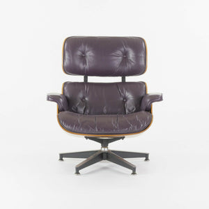 SOLD 1980s Herman Miller Eames Lounge Chair and Ottoman 670 and 671 Purple Leather
