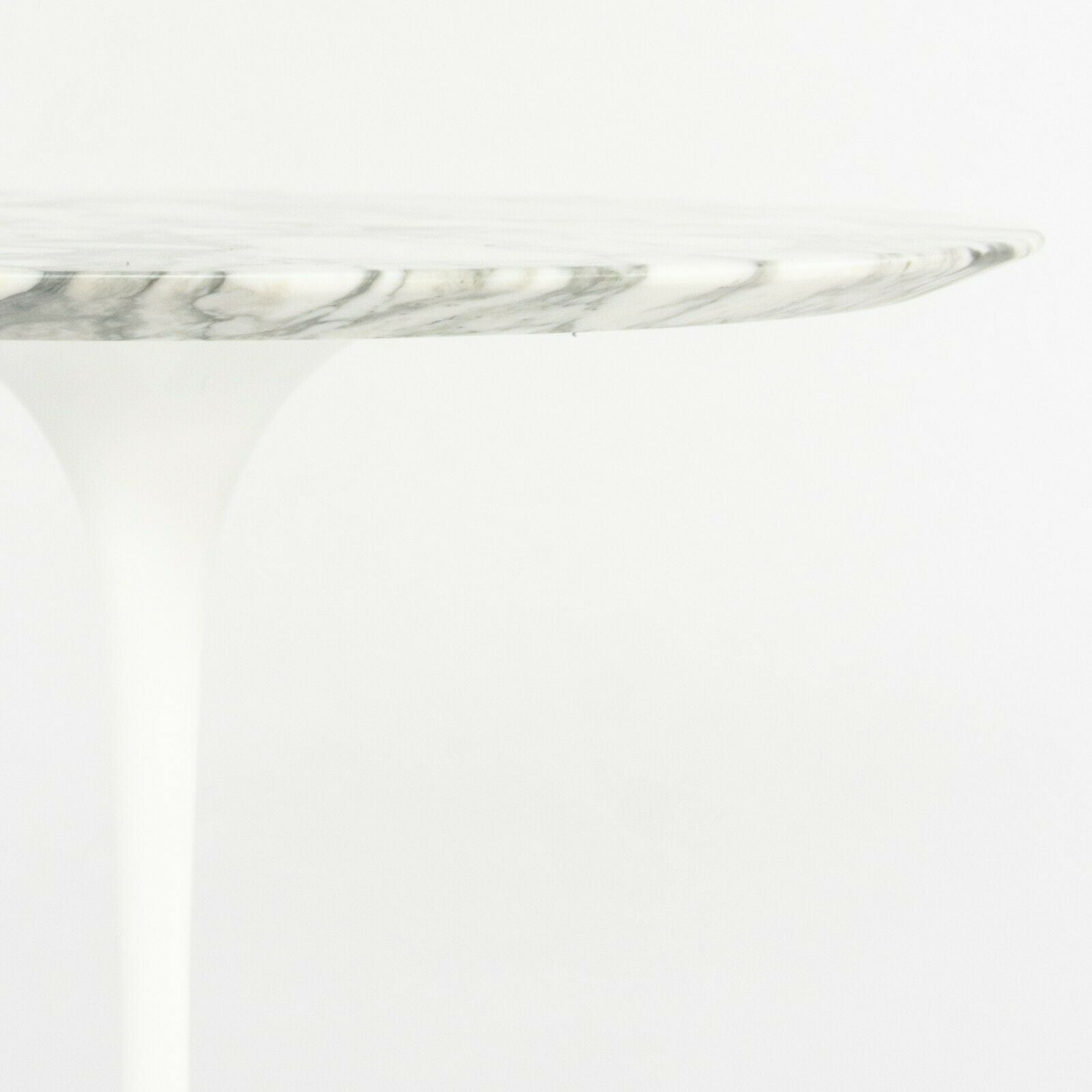 SOLD 2019 Eero Saarinen for Knoll Tulip 20 inch Round Side Table in Satin Arabescato