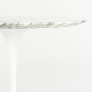 SOLD 2019 Eero Saarinen for Knoll Tulip 20 inch Round Side Table in Satin Arabescato