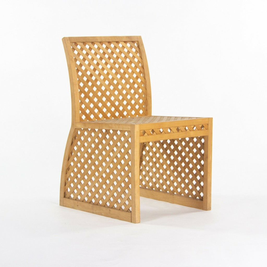 SOLD 1985 Prototype Richard Schultz Wooden Outdoor Collection Dining Chair
