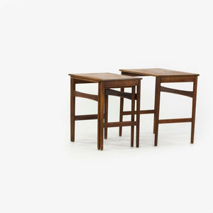 SOLD 1950s Vintage Hans J. Wegner Andreas Tuck Teak Nesting Tables Set of 3 Made in Denmark